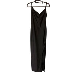 Popular 21 Sleek Black Bodycon Full Length W/ Side Slit‎ Women’s Large